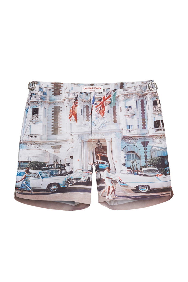 Photographic-Print Shorts — Multicolor