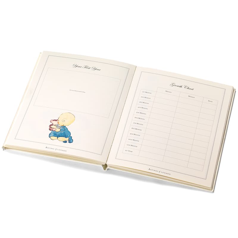 Deluxe Baby Record Book in Smooth Ivory