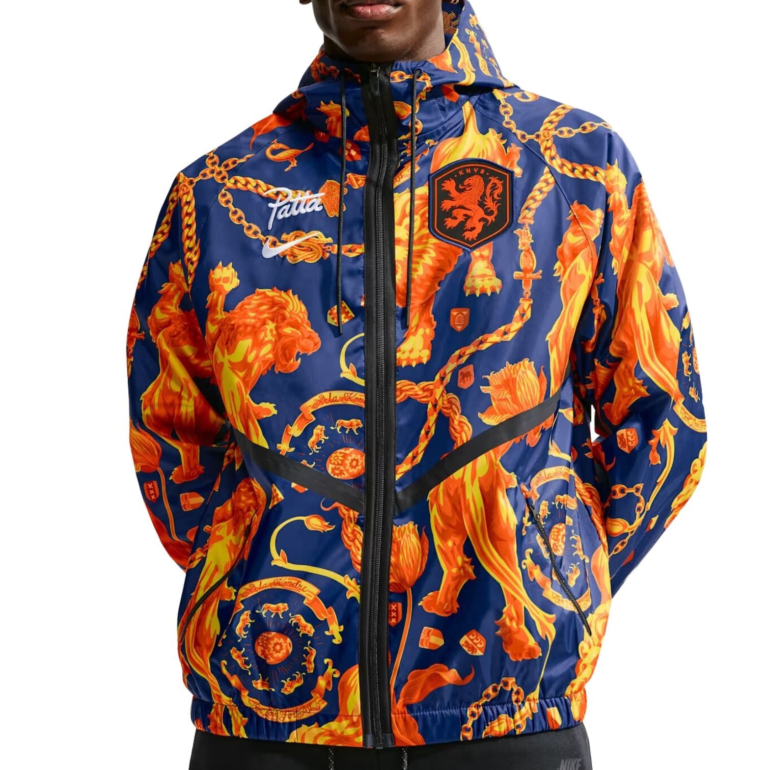 X Netherlands x Patta Cryoshot Anthem Jacket 'Deep Royal Blue White'