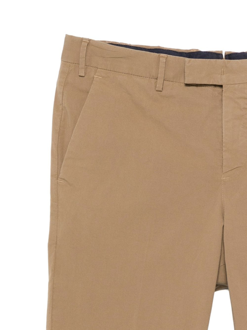 Beige Flat Front Trousers
