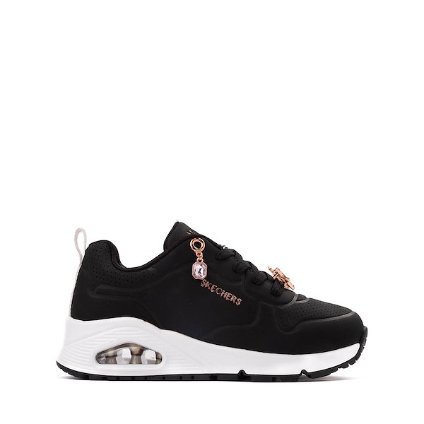 Skechers Street&trade; Uno Gen1: Trendy Jewels Sneaker - Little Kid / Big Kid - Black / Rose Gold
