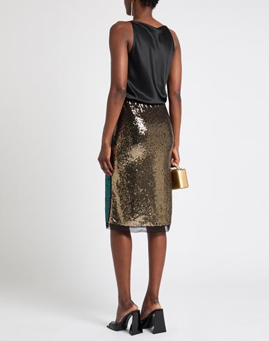 Woman Midi skirt Deep teal Size L Polyester, Elastane