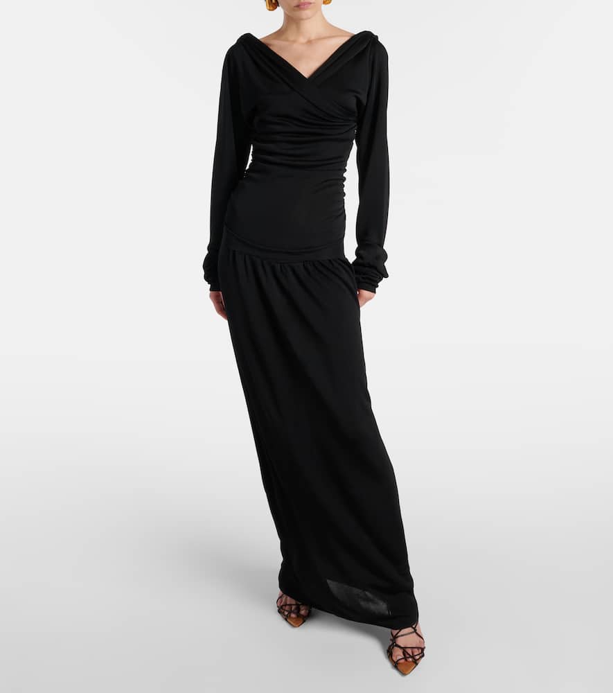 Fable draped maxi dress