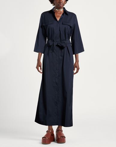 Woman Maxi dress Navy Size S Polyamide, Elastane