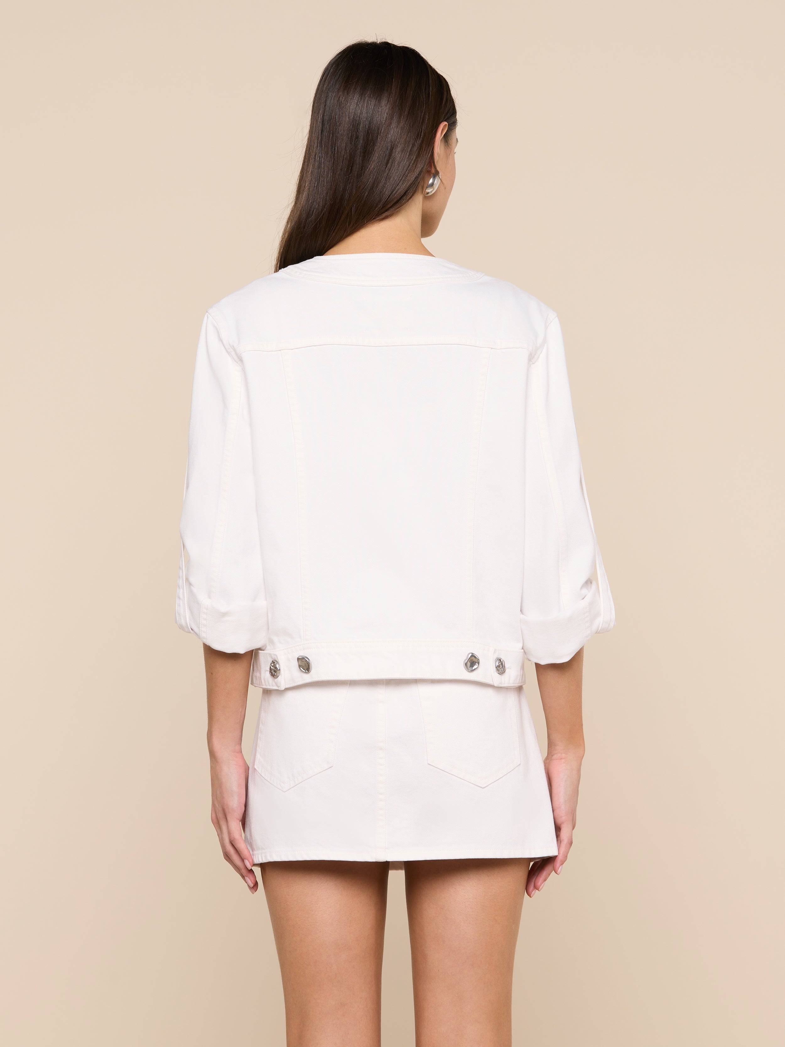 Anouk Jean Jacket In Blanc