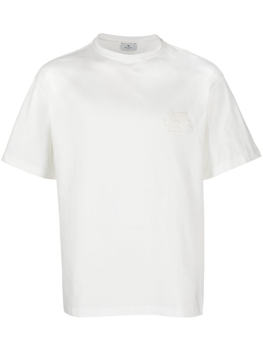 Pegaso embroidered cotton T-shirt - Black