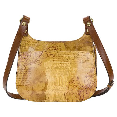 Claretta Leather Saddle Bag - Black