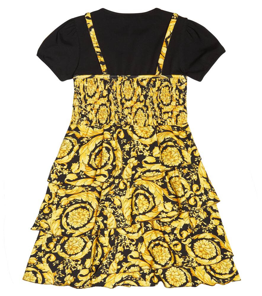 Versace Kids Barocco cotton-blend dress