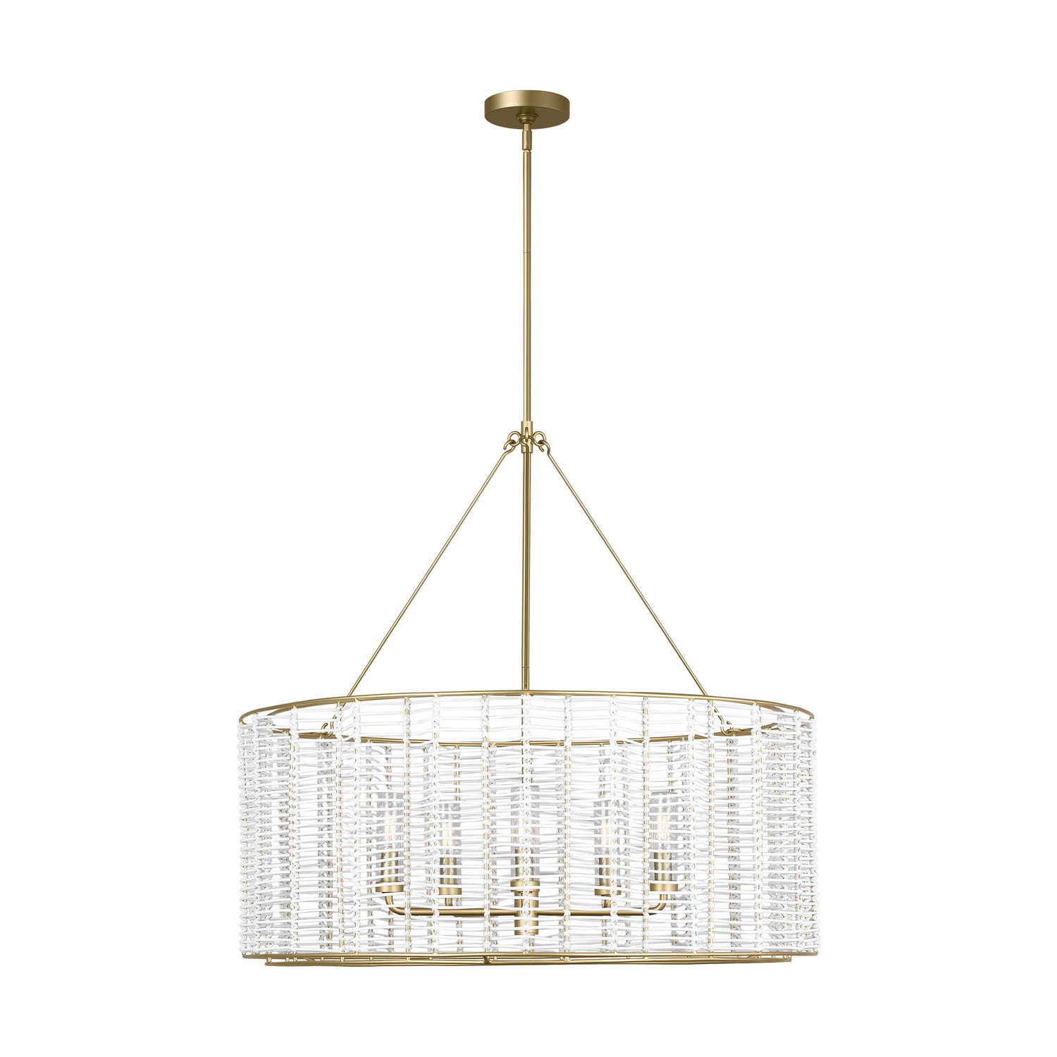 Powder-Coated Brass Chandelier from the Winslow Collection