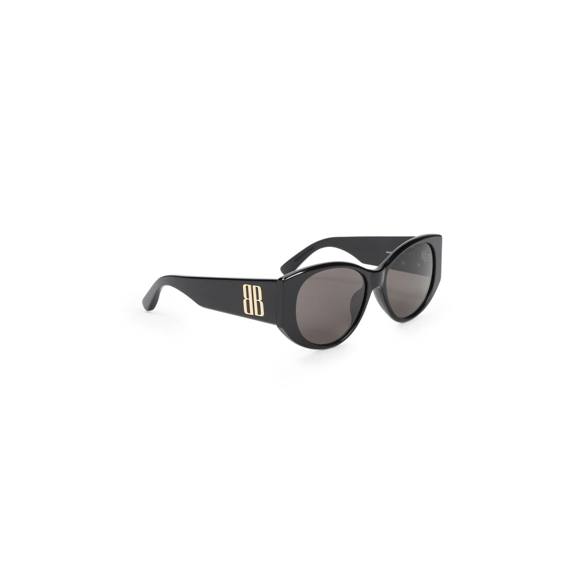 Black Acetate Nano Round Sunglasses