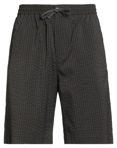 Maison Kitsuné Man Shorts & Bermuda Shorts Dark green Size 26 Polyester, Cotton