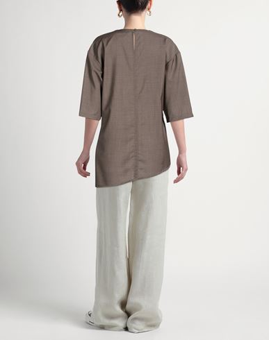 Woman Top Taupe Size 2 Virgin Wool