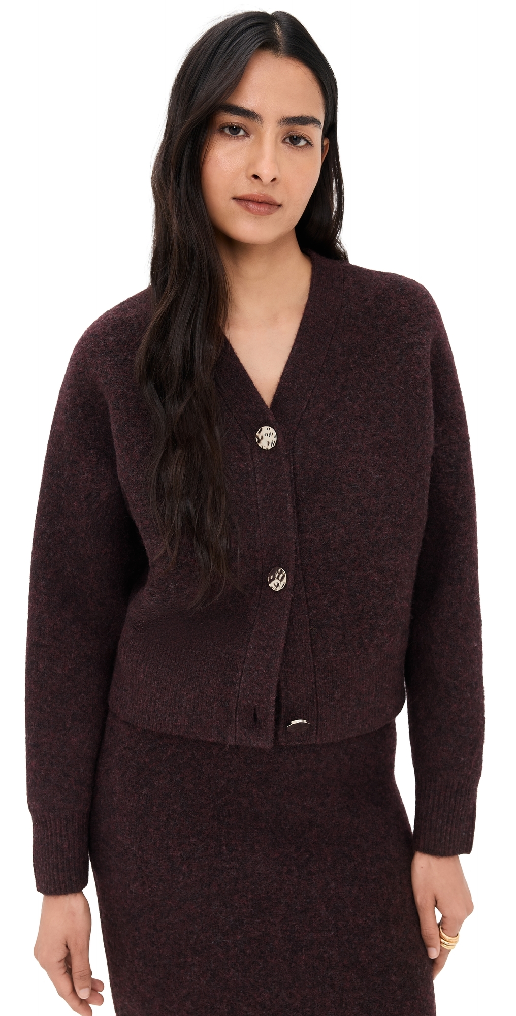 Ines Knit Cardigan Charcoal Grey
