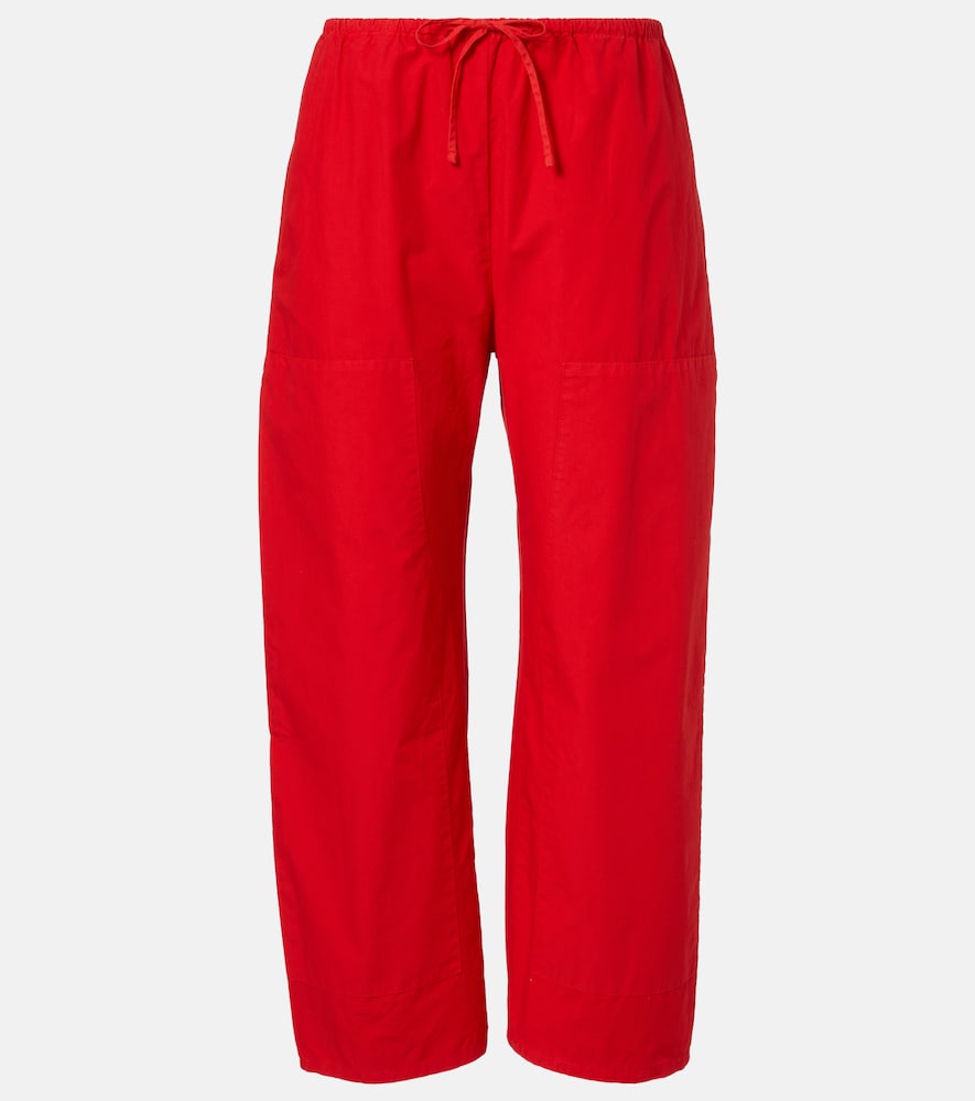 Kyoto cropped cotton wide-leg pants