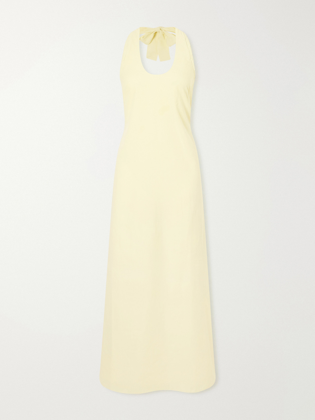 Rochelle Knotted Cotton Maxi Dress - Yellow