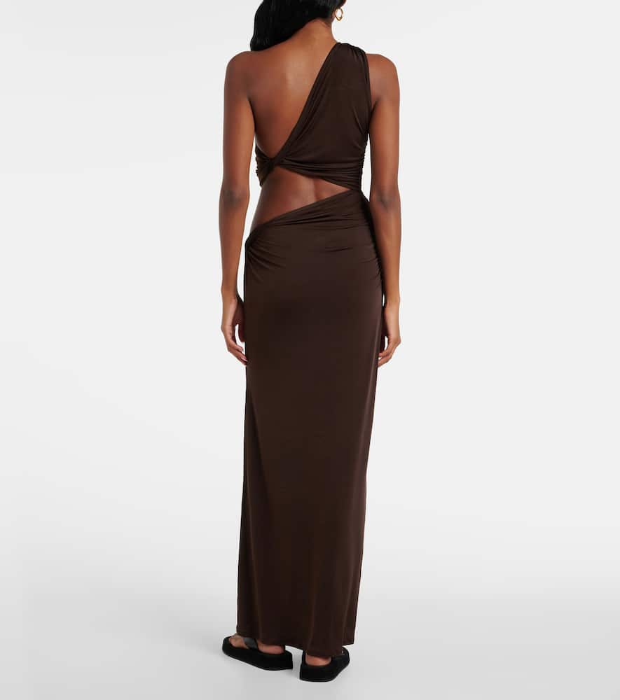 Yana cutout one-shoulder maxi dress