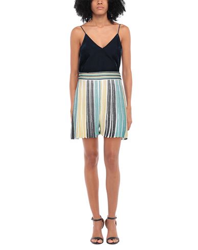 Woman Shorts & Bermuda Shorts Turquoise Size 8 Acrylic, Cotton, Viscose, Metallic Polyester, Polyester