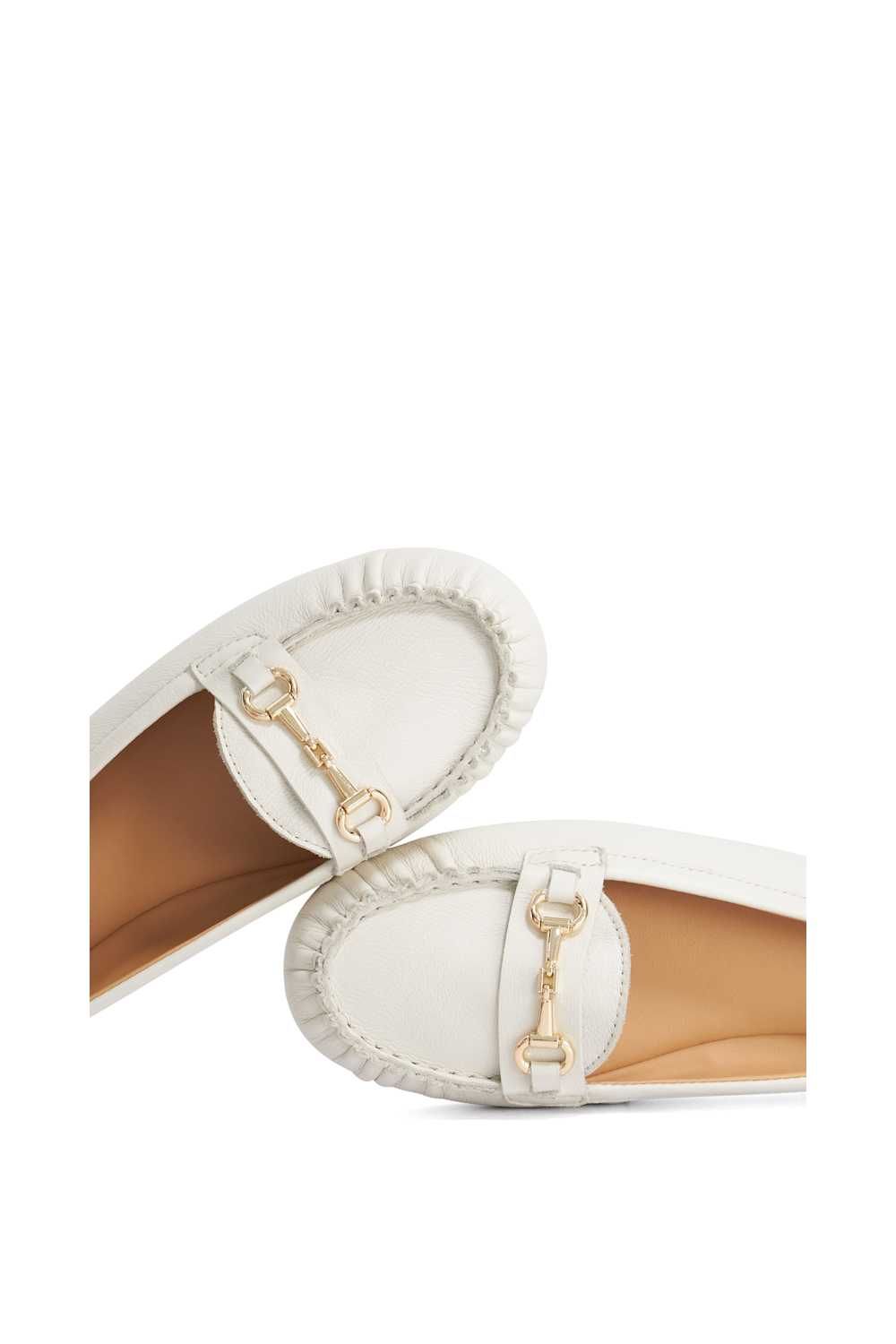 Dune London Women's 'Guno' Leather Loafers in White