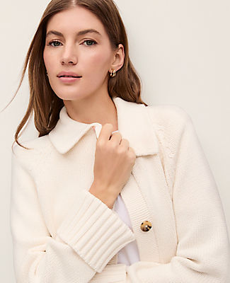 Ann Taylor Weekend Collared Cardigan