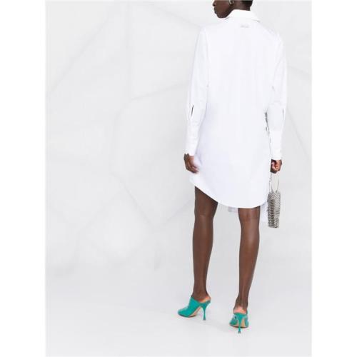 Pleated panel shirt-dress