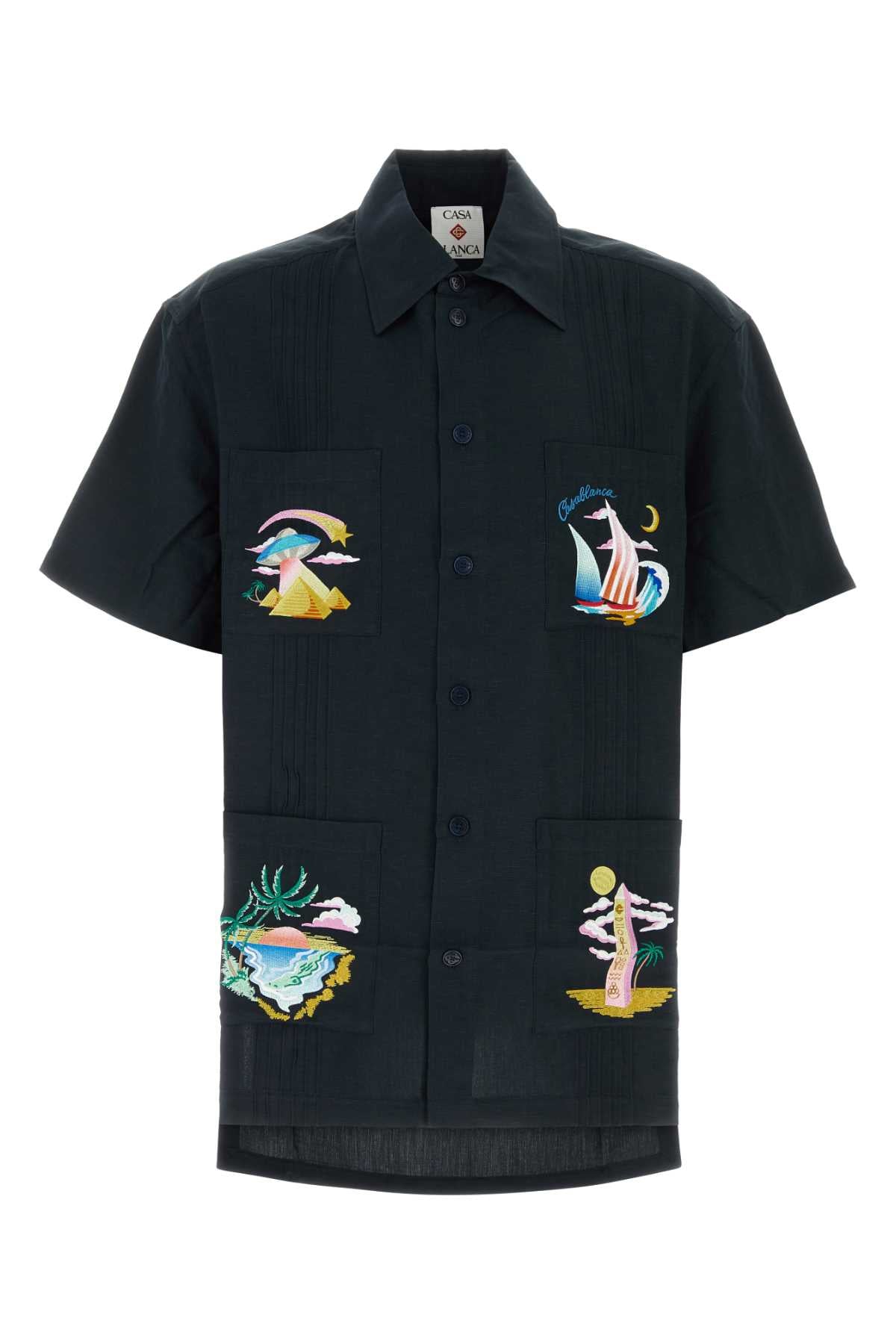 Embroidered Shirt — Black