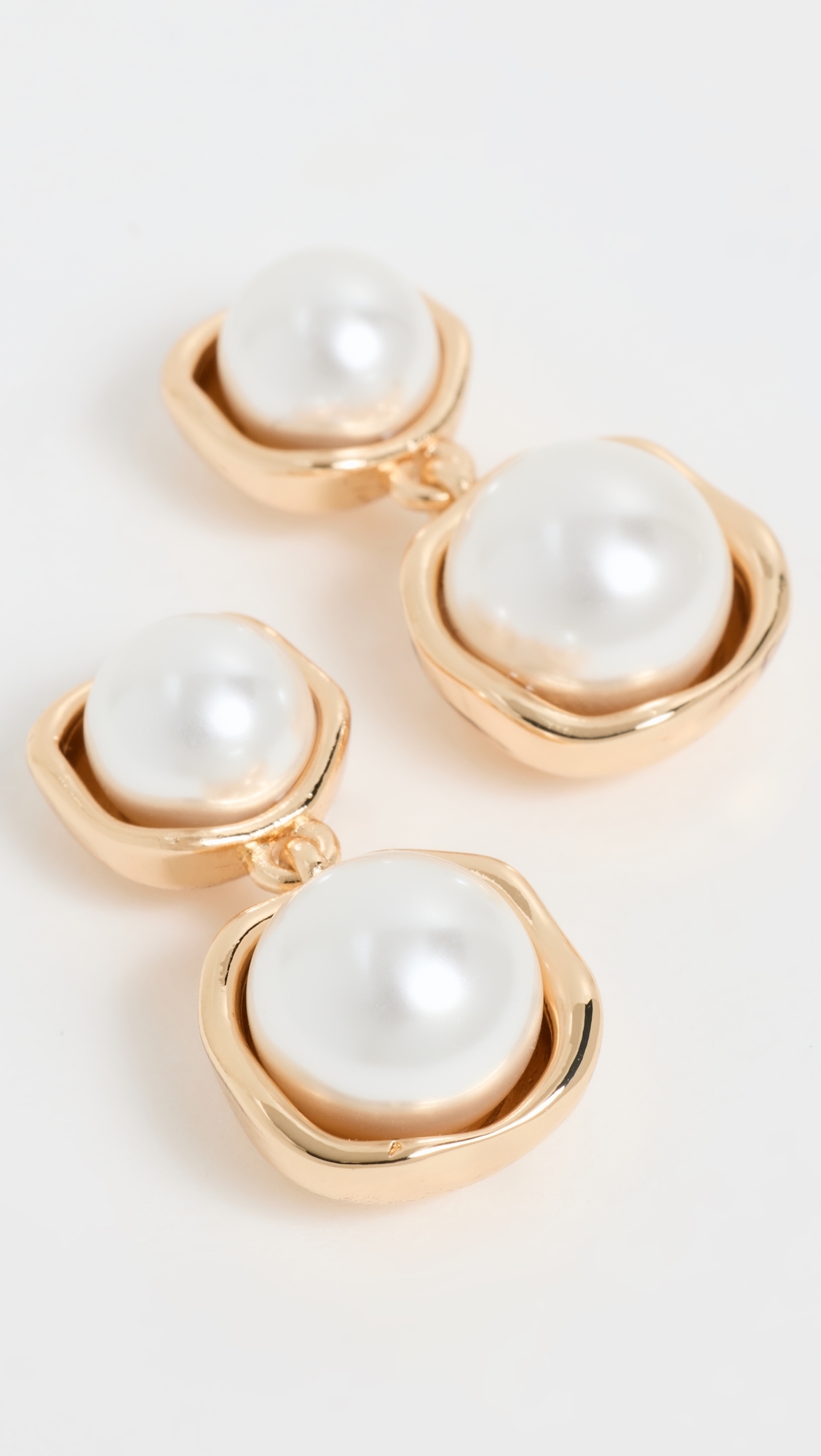 Noor Pearl Drop Earrings Gold/Pearl One Size