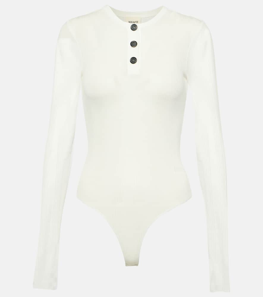 Janelle cotton-blend jersey bodysuit