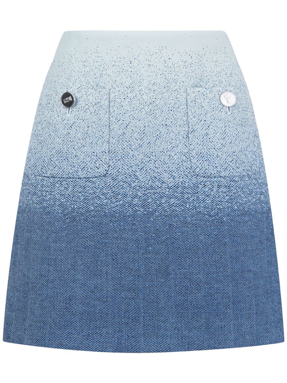Gradient-effect A-line skirt - Blue