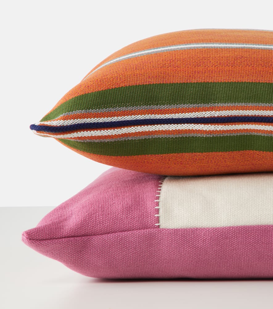 Etro Pegaso embroidered linen cushion