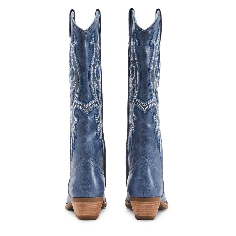 Women's Irlene Tall Cowboy Boots (Denim Blue)