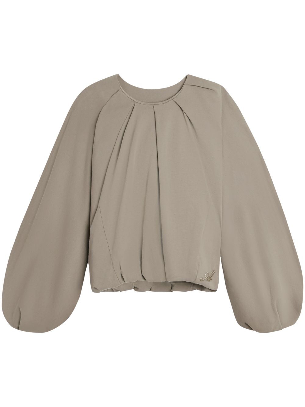 Sade gathered cotton top - Grey