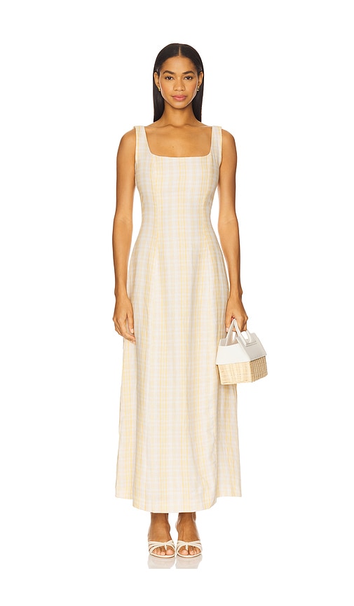 FAITHFULL THE BRAND Lenise Midi Dress in Ivory. -  XL also in L, M