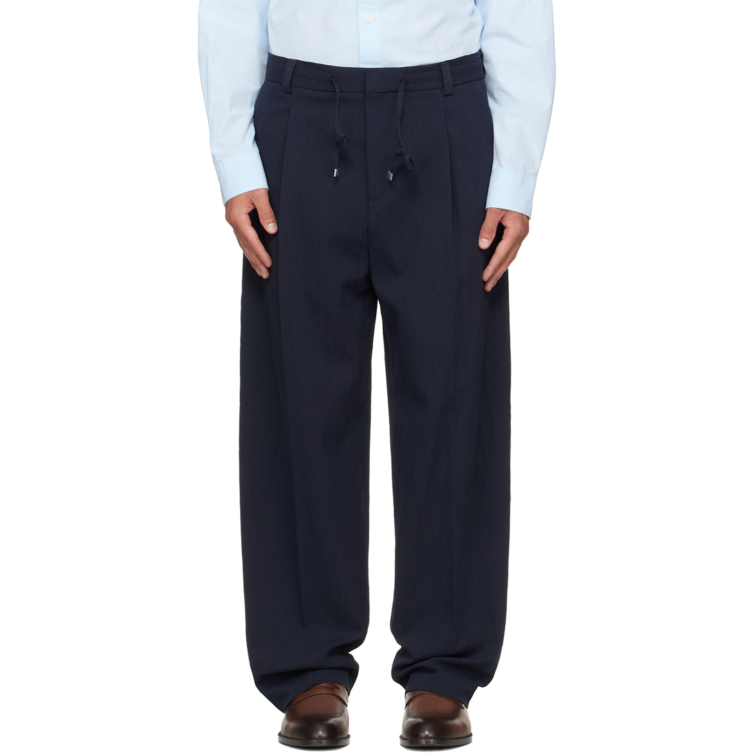 Navy Modern-Fit Trousers