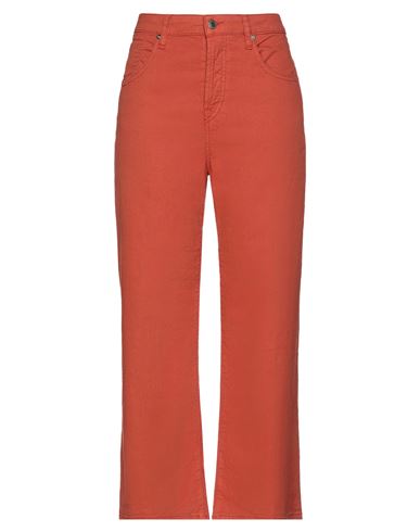 True Nyc Woman Pants Rust Size 26 Cotton, Linen, Elastane