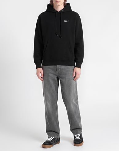 Man Sweatshirt Black Size L Cotton, Polyester