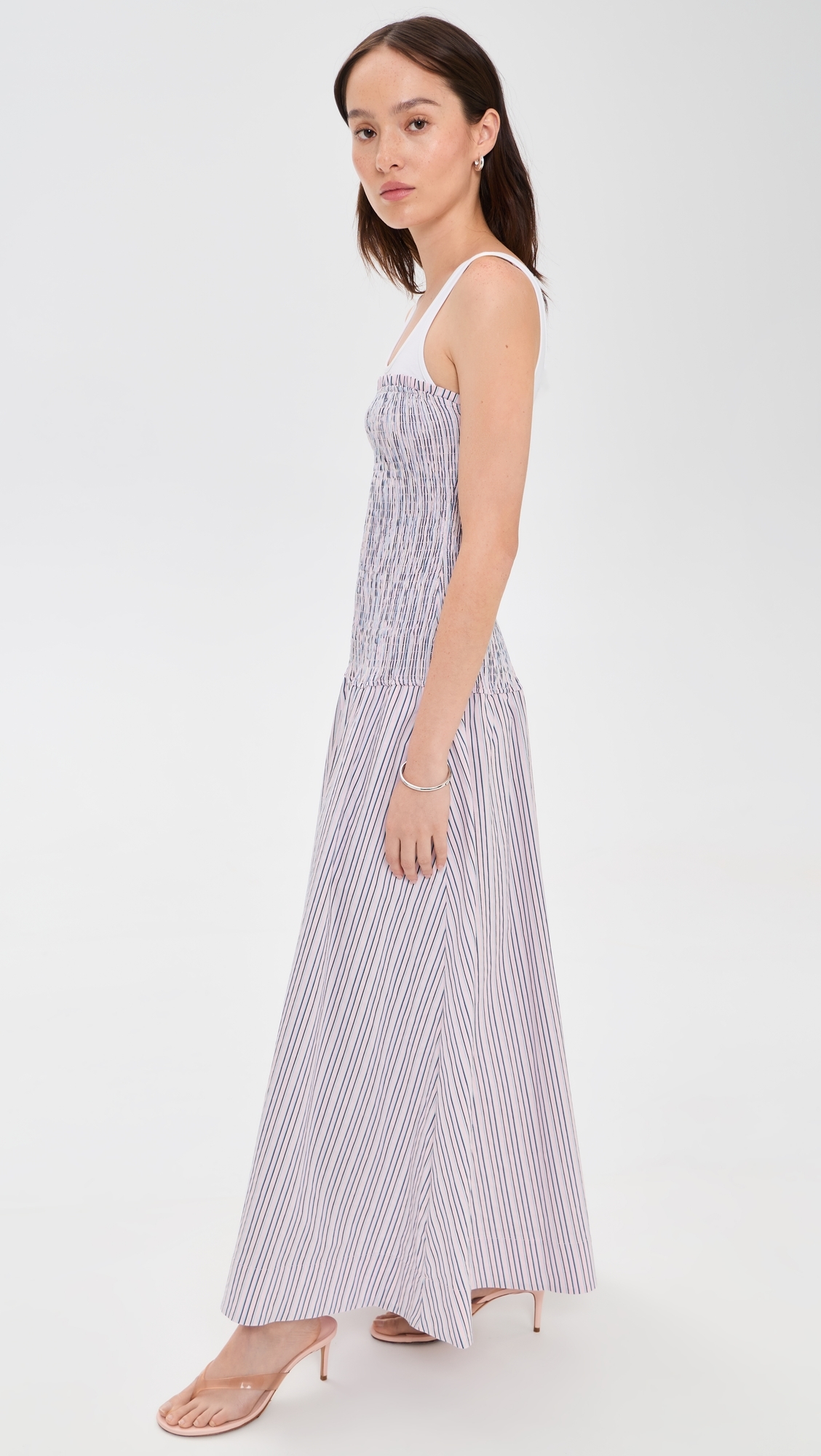 Sophie Stripe Maggy Dress Strawberry Cream/Blue