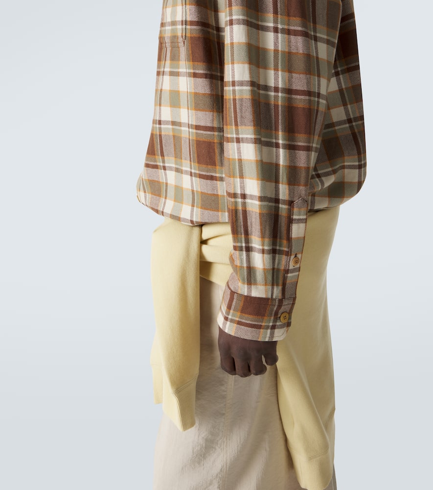 Lumber plaid wool and linen shirt