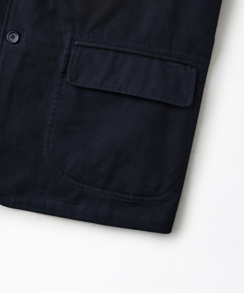 HIGH DENSITY COTTON CLASSIC 3BUTTON JACKET_NAVY