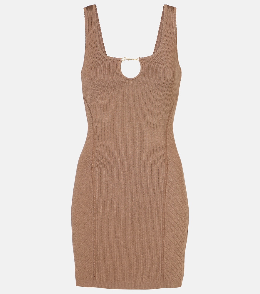 Sierra ribbed-knit minidress
