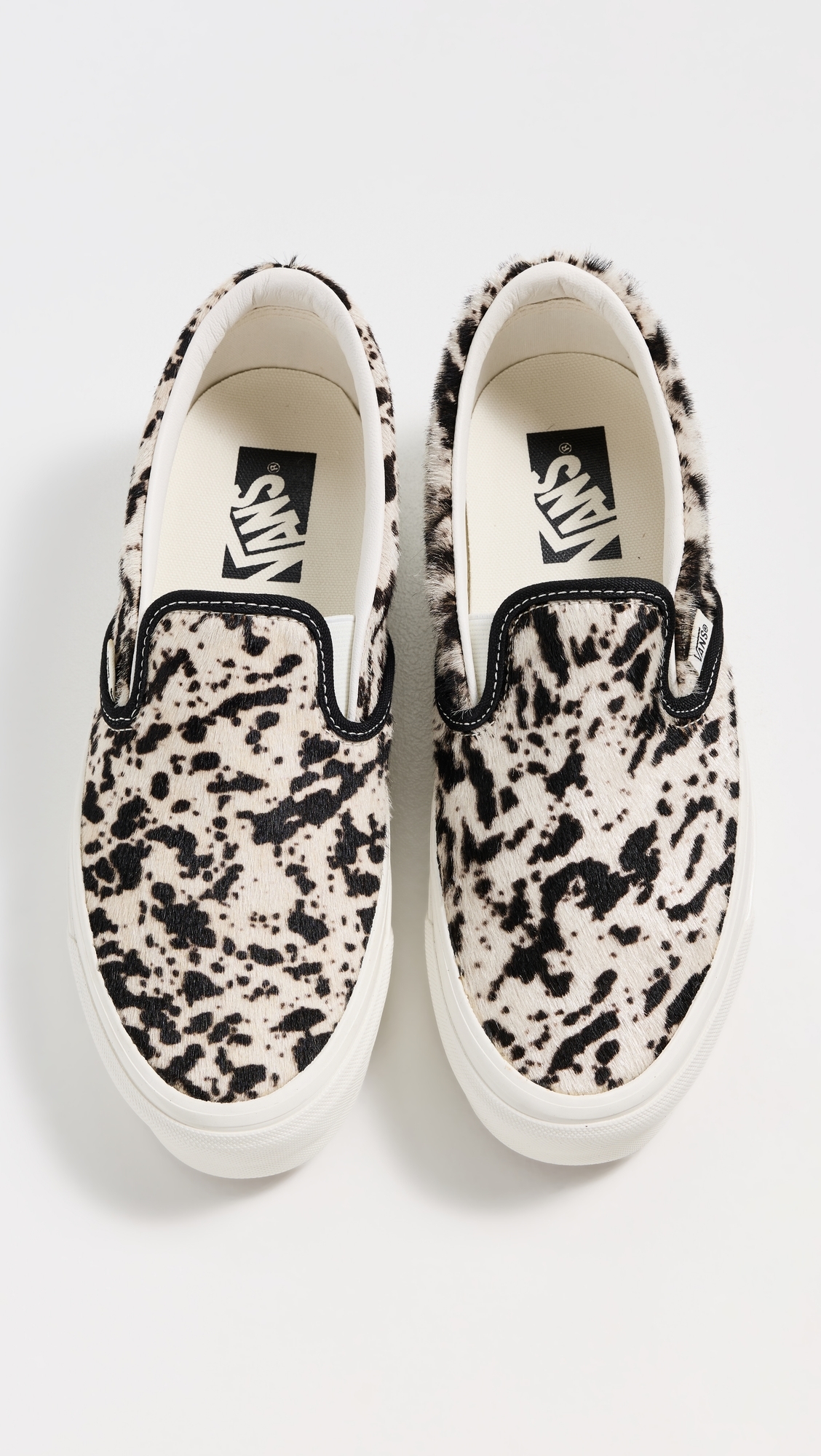 LX Classic Slip On Sneakers Pony Hair Black/White W