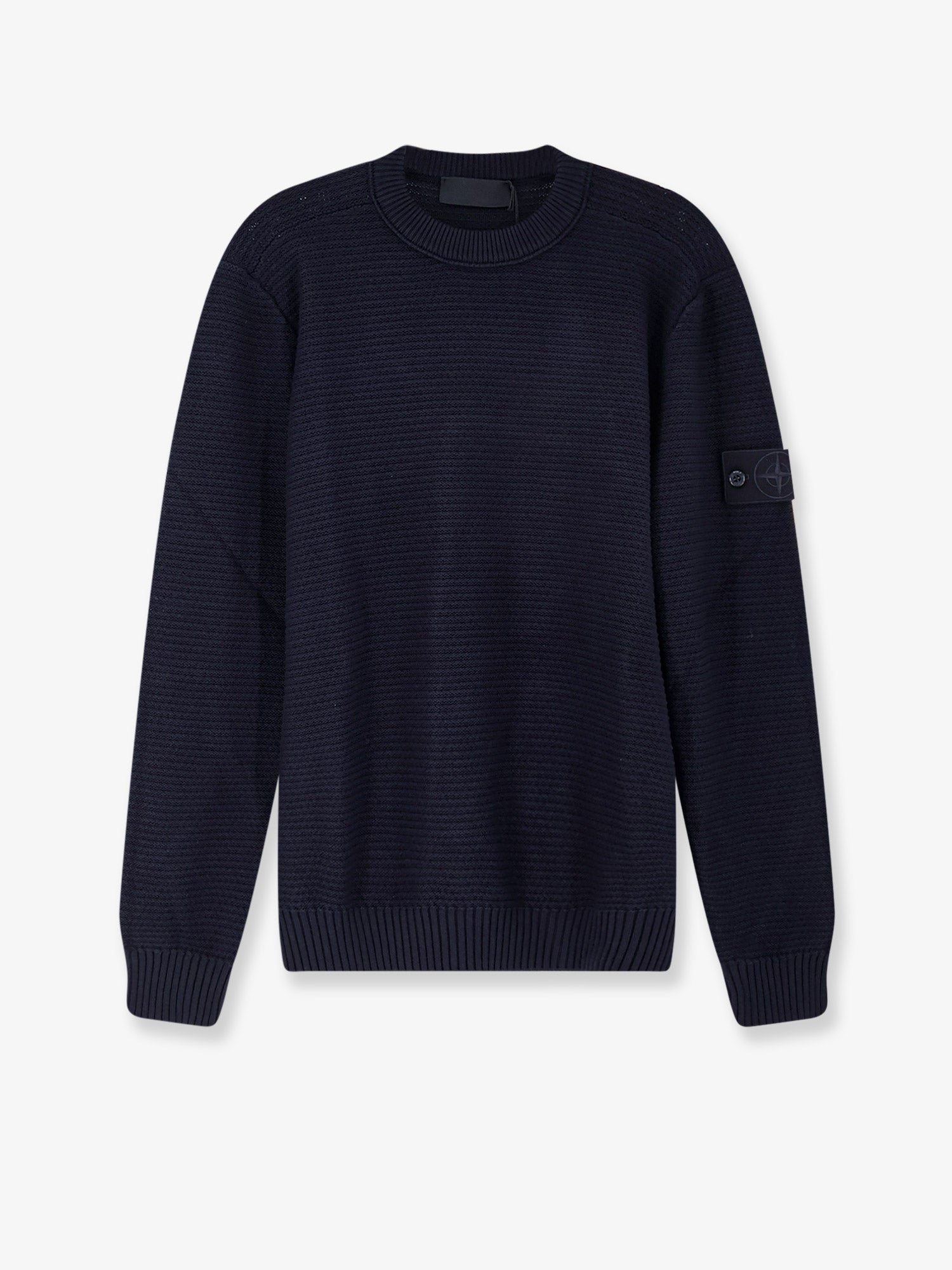 Cotton-Cashmere Blend Sweater — Navy