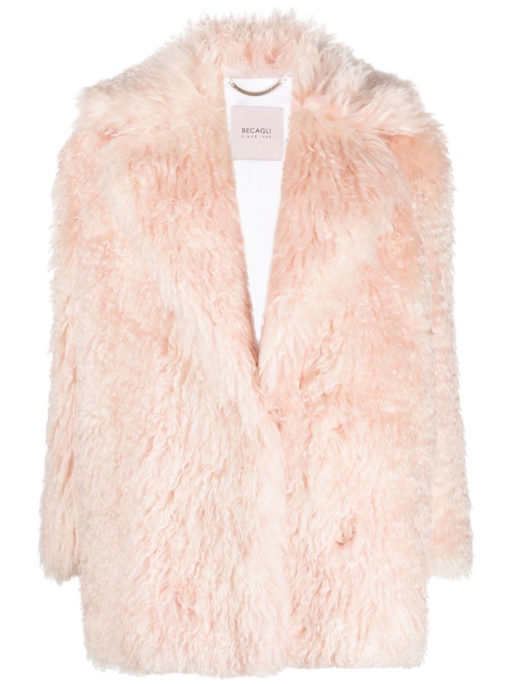 Faux-fur oversize coat - Pink