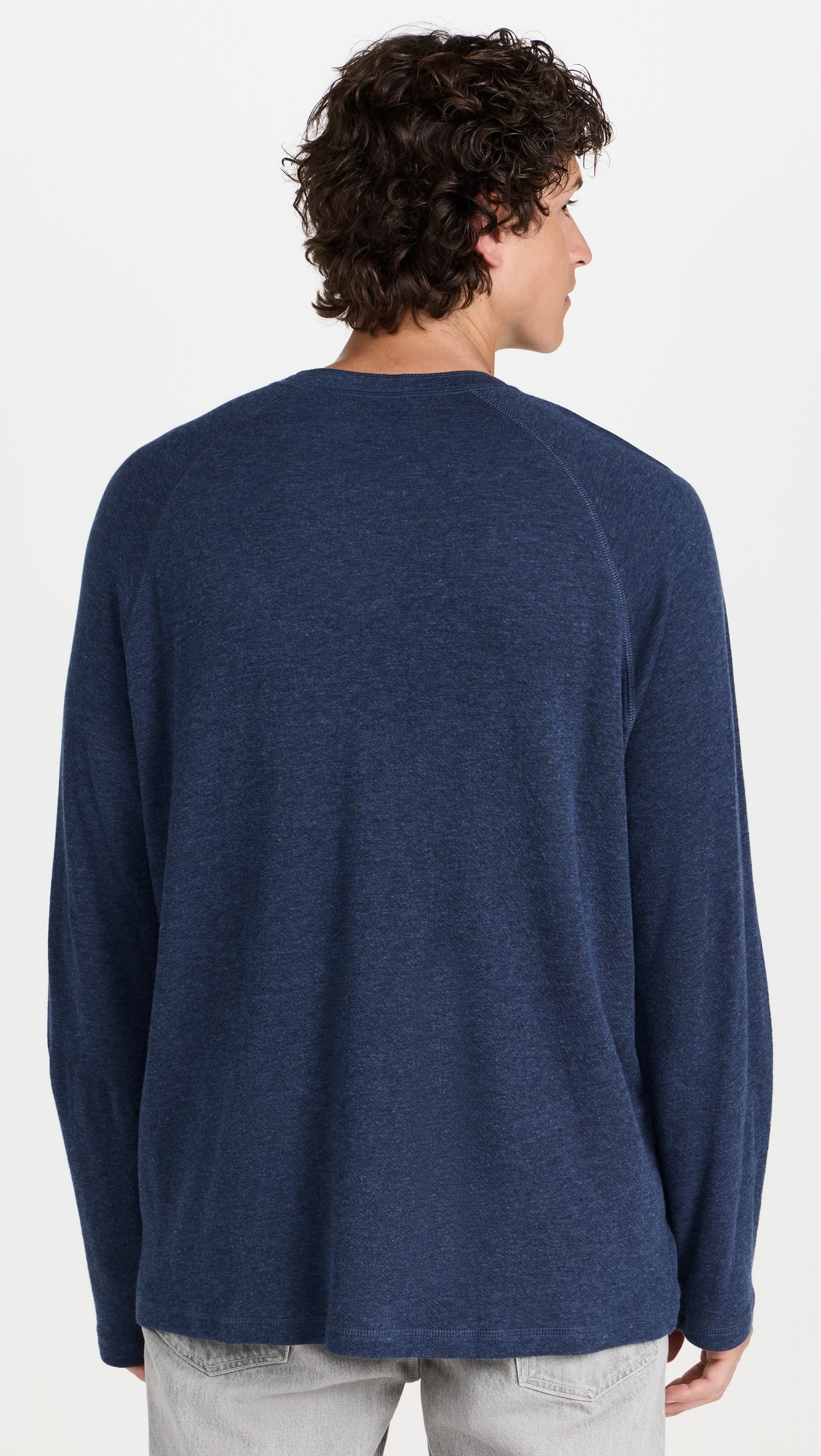 Cloud Long Sleeve Henley Navy Heather 