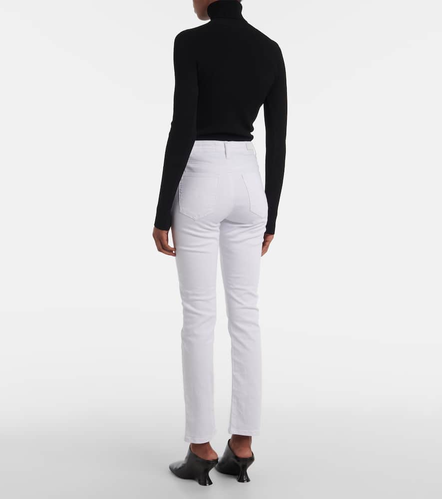 Mari high-rise cropped flared jeans