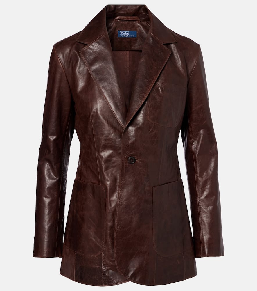 Leather blazer
