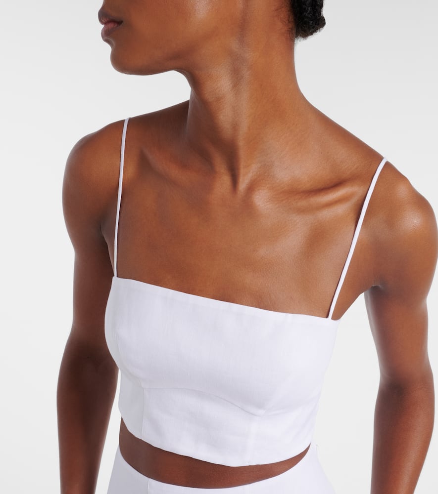 Blazie linen crop top
