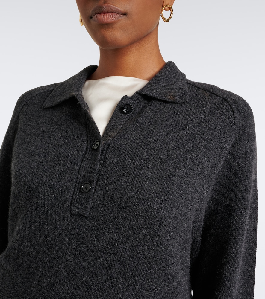 Wool and cashmere polo sweater