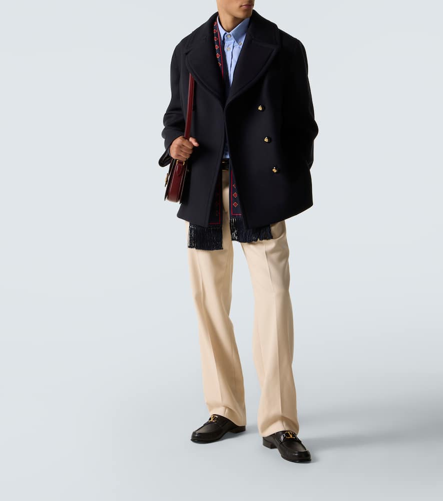 Double-breasted virgin wool jacket