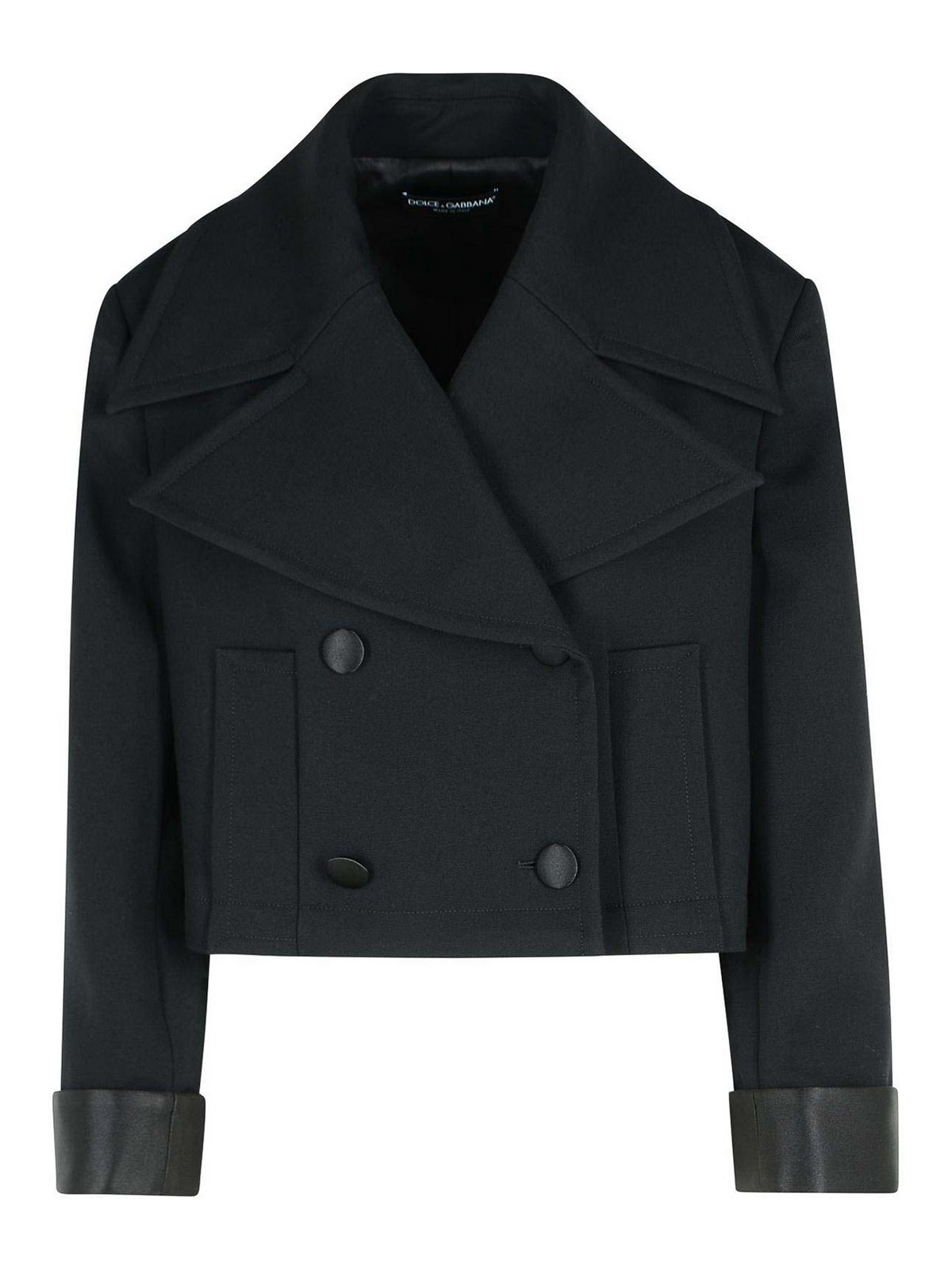 Black Virgin Wool Blend Jacket