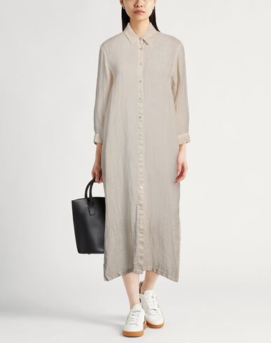 Woman Midi dress Beige Size 4 Linen